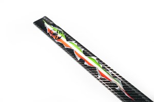 FIAT 500 Door Sills - Carbon Fiber - Italian Flag Exposed